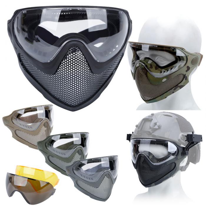 Helmet Mount Mask with Goggles