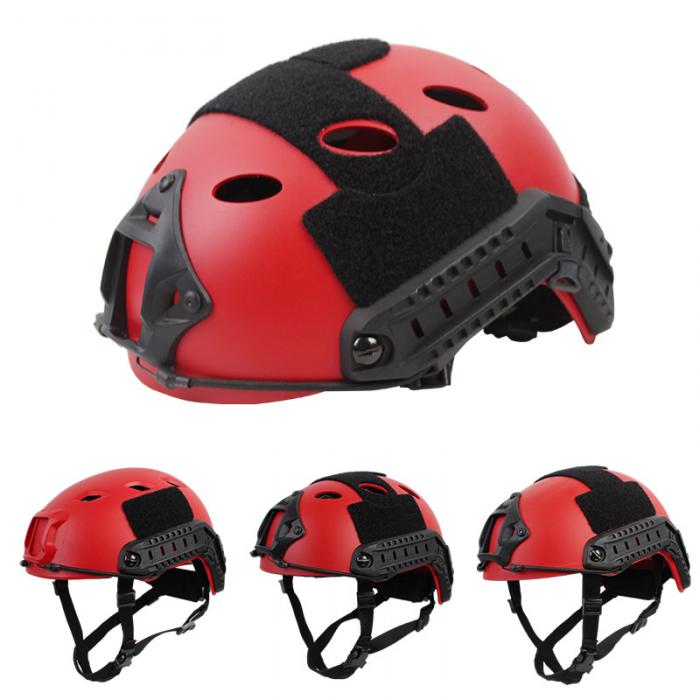 Adjustable Red Rescue Helmet